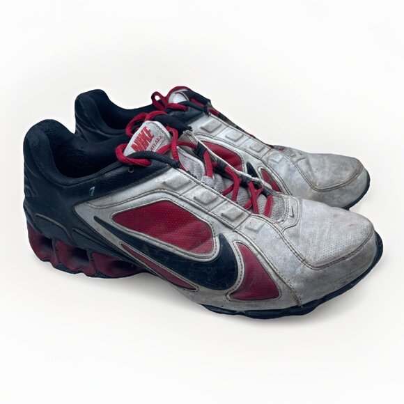Y2K Nike Impax Atlas 3 Men's Shoes Red/Gray/White Running Size 11 Read* - Picture 1 of 16